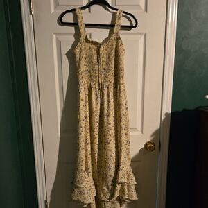 Grace Karin Yellow Floral Dress Size M